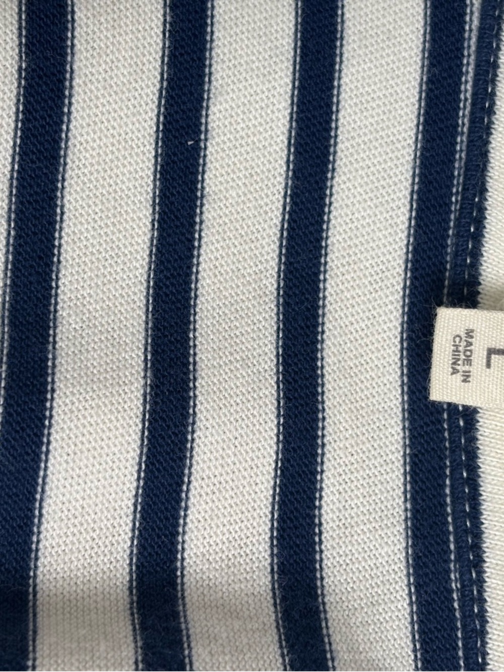 J. Crew Women’s L 100% Cotton Striped Navy & Off White Summer Blazer - Picture 6 of 8
